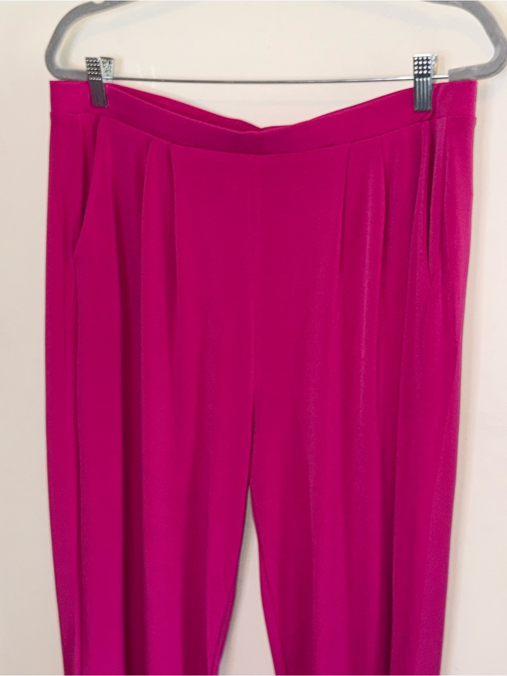 NWT-Zenana Outfitters Bright Magenta Pull-On Straight Leg Pants-Size 1XL,2XL,3XL - Picture 3 of 9